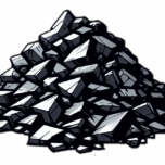A pile of broken asphalt Asphalt Debris