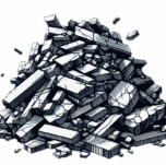 A pile of concrete debris Clean Concrete CD